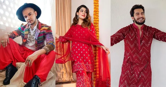 Let's set some fire on the Garba floor with these red outfits for Navratri