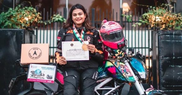 Rider Vishakha makes it to India’s Book of Record for the 3rd time