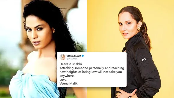 Twitter war between Veena Malik and Sania Mirza because of a video of Shoaib Malik