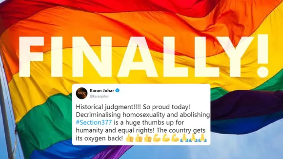 These tweets celebrating Supreme Court 'scraping of #Section377 are going to give you goosebumps