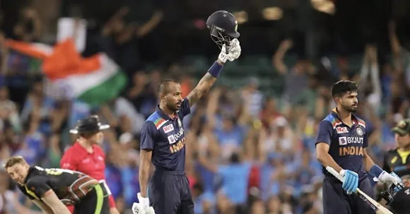 IND vs AUS T20 series: Hardik Pandya finishes with two sixes in the final over; Twitter is all praise for him