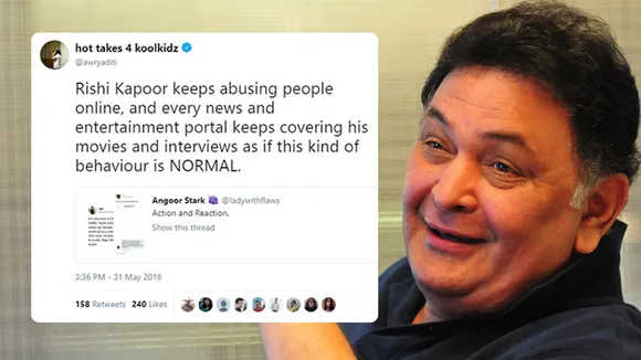 Comedian calls out film journalists for being soft on Rishi Kapoor