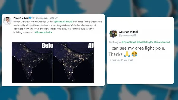 Piyush Goyal gets called out for tweeting a fake image; Twitter is having fun!