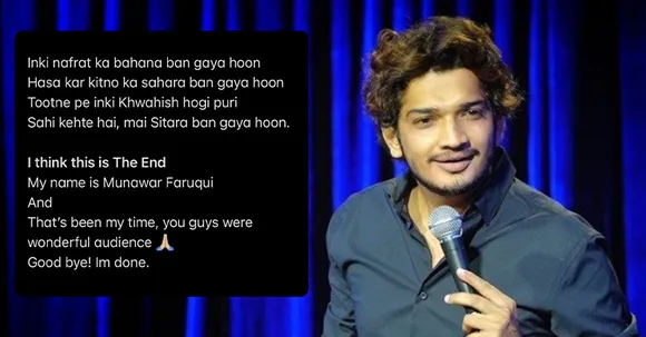 Munawar Faruqi bids adieu to standup comedy after his 12th show gets called off in Bangalore; here's how the industry reacted