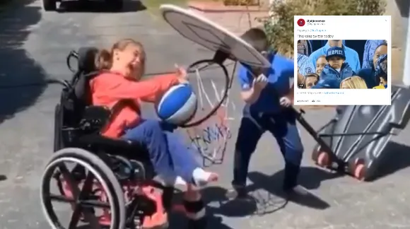 This video of a brother helping his sister dunk a basketball is too pure