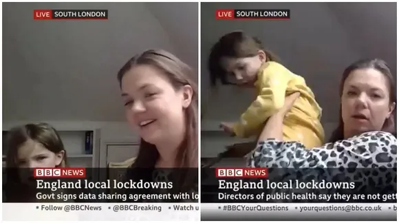 Twitter laughs along as a daughter crashes her mother's live news interview