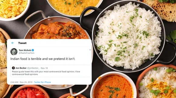 Desi Twitter hits back at Tom Nichols after his sour comment on Indian food