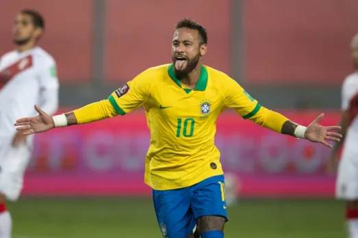 Neymar's 64th international goal takes him to 2nd place in Brazil's top goal scorers