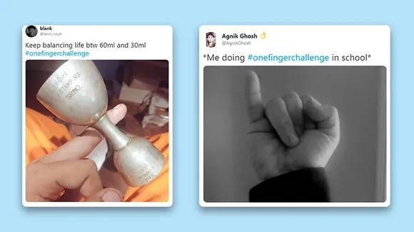 Remember the infamous #OneFingerChallenge? Well, it just got a hilarious new meaning!
