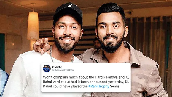 Twitter gives mixed reactions to the lift of the BCCI ban on Hardik Pandya and KL Rahul’s suspension!