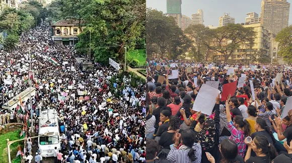 Over one lakh Mumbaikars gather to protest against the Citizenship Amendment Act