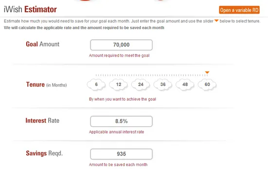 ICICI bank online iwish app