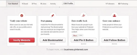 Pinterest business pages