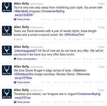 Allen Solly Tweets