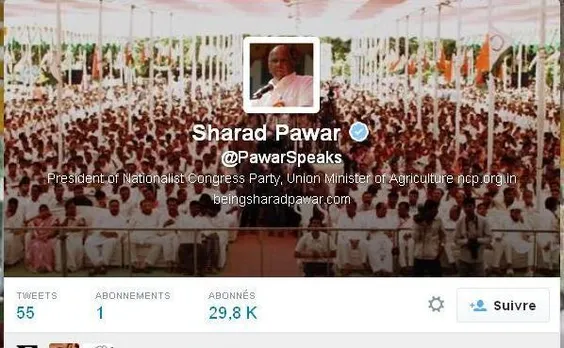 Sharad Pawar Twiiter A/c