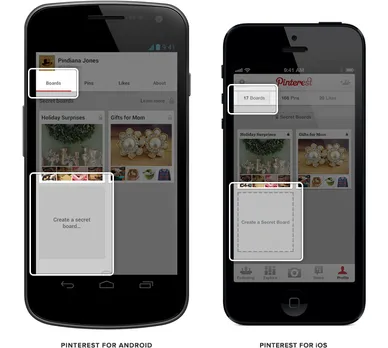 Pinterest Secret Boards for IOS and Android