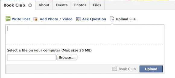 Facebook's File Sharing For Groups