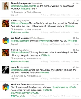 fitsanta workout season social media campaign