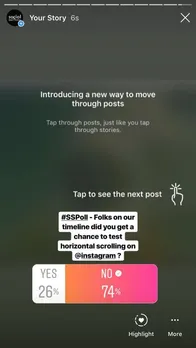 Instagram Swipe Feed