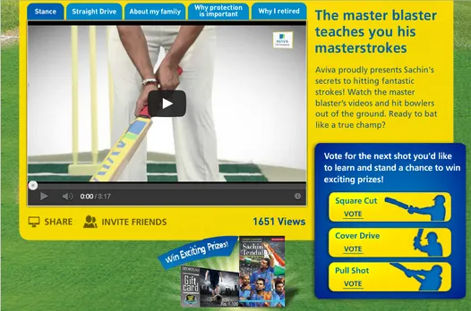 Aviva India padding up with sachin social media campaign