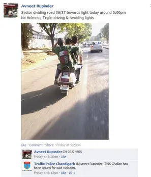 Chandigarh Traffic Police Tracks Traffic Violators through Facebook