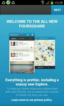 Home Screen new foursquare