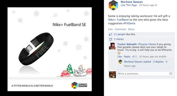 Workout Season fit santa social media campaign