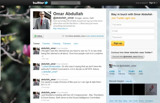 Social Media & Politics: Omar Abdullah's social media activity on Twitter. 