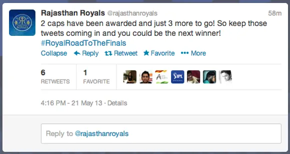 Rajasthan Royals Twitter Giveaway