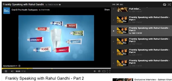 Times Now Oral B ad Youtube