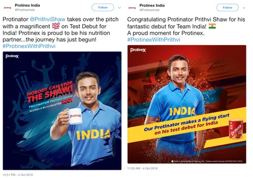 Prithvi Shaw Freecharge Swiggy