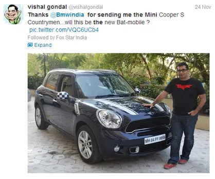 Vishal Gonal BMW Tweet