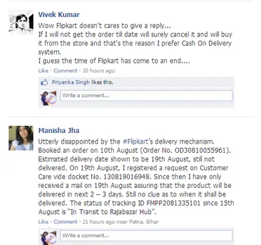 flipkart complaint on facebook