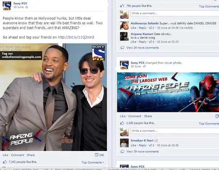 Sony Pix The Amazing Spiderman Facebook Post