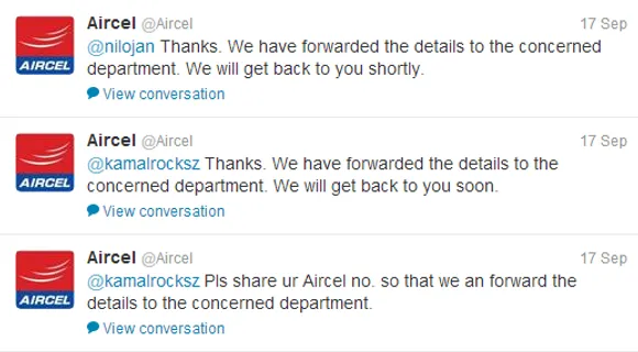 Telecom Industry Aircel Tweets