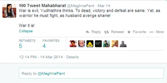 100 tweet Mahabharat 