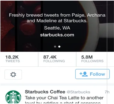 Starbuck Twitter tweet