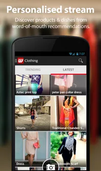 Wooplr for Android Personalised Recommendations Stream -social discovery platform