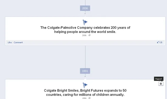 Colgate India Facebook timeline