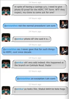Conversation about HDFC on Twitter