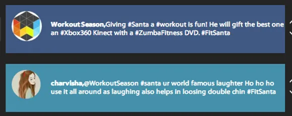 fitsanta workout season social media campaign