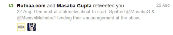 Lakme Fashion Week Tweets