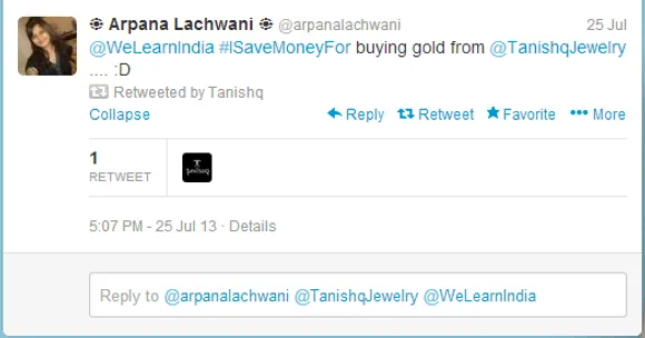 Tweet for Tanishq