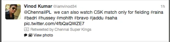 fan tweet CSK