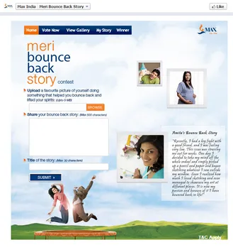 Social Media Campaign Review Max india meri bounce back story facebook