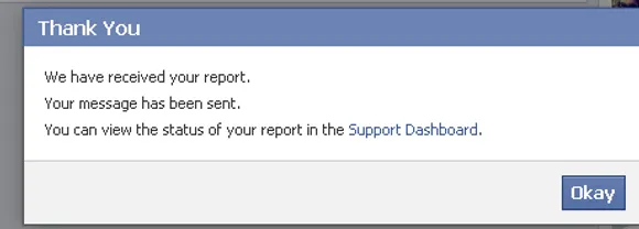 facebook hate speech report support