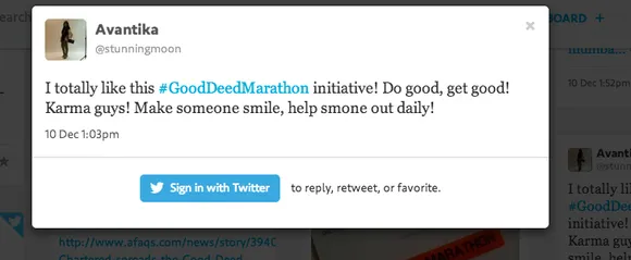 #GoodDeedMarathon Tweets