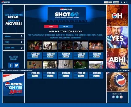 social media campaign review pepsi shot 60 vote