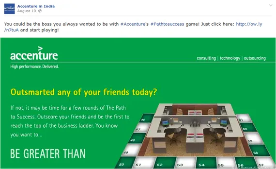 Accenture Path to Success Facebook update