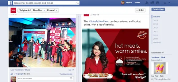 SpiceJet Facebook Campaign